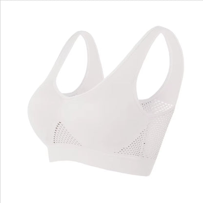 Seamless Mesh Women Sports Bras Fitness Gym Running Underwear Shockproof Bra Wireless 6XL plus Size Crop Top Breathable Yoga Bra