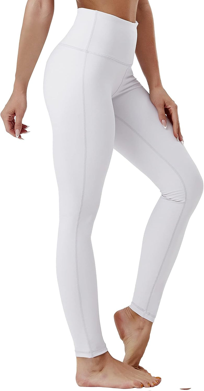 22"/26"/28" Inseam Yoga Pants Inner Pocket Workout Capris Running High Waist Full Length Leggings Tummy Control