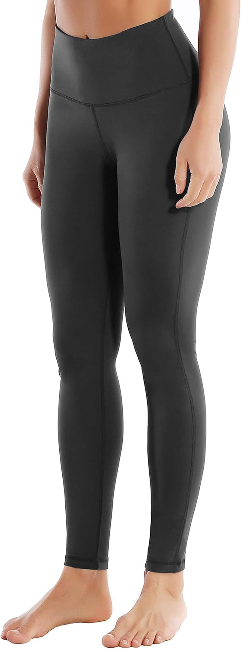 22"/26"/28" Inseam Yoga Pants Inner Pocket Workout Capris Running High Waist Full Length Leggings Tummy Control