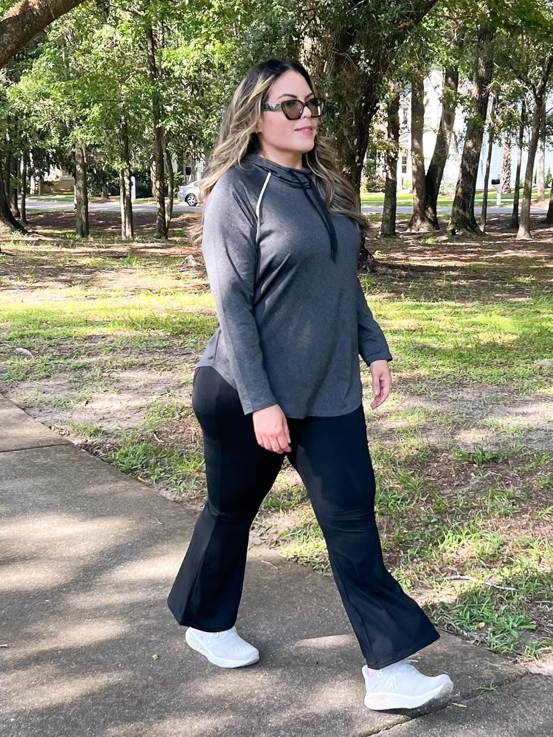 Plus Size Women's Hoodies for Activewear - Lightweight Athletic Sweatshirts with Thumb Holes and Running Tops