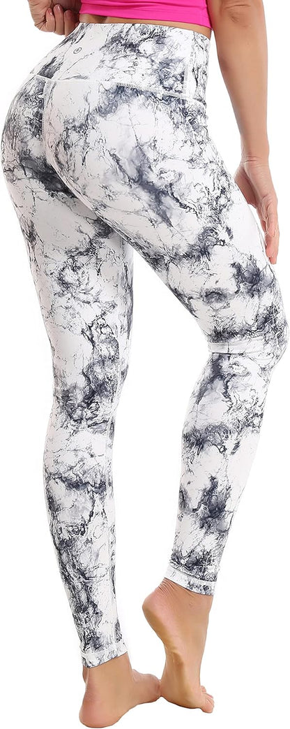 25"/26"/27"/28" Basic/Super High Waist/Embossed Pattern Yoga Pants Running Workout Leggings Tummy Control