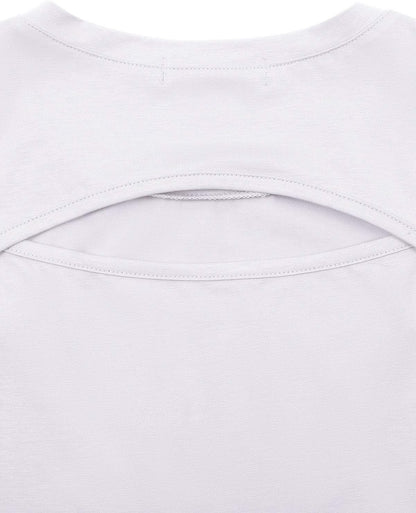 Crop Tops Workout Tops Loose Sleeveless Cropped Muscle Tank Open Back Shirts Gym Exercise Clothes for Women