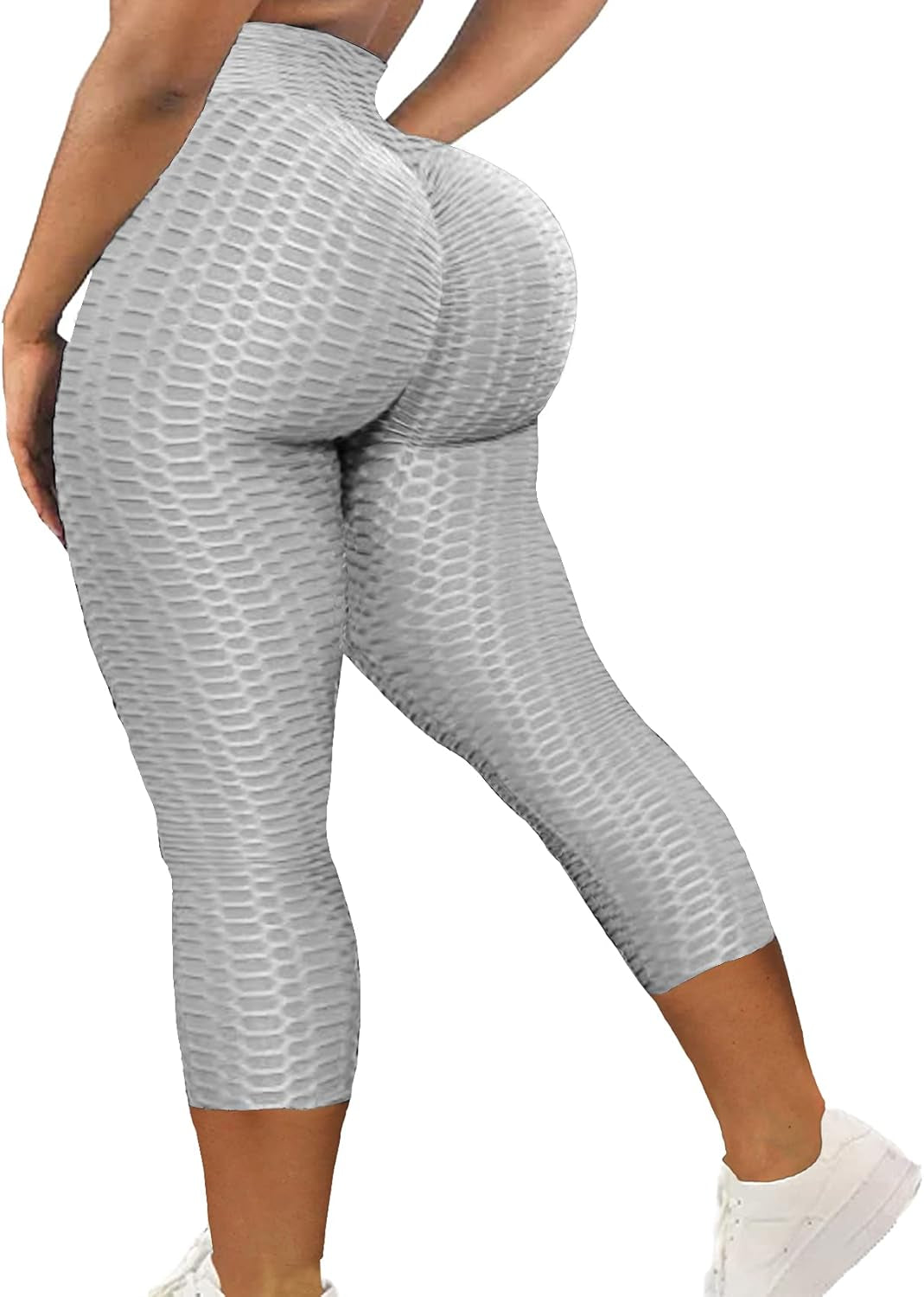 Women High Waisted Workout Yoga Pants Butt Lifting Scrunch Booty Leggings Tummy Control anti Cellulite Textured Tights