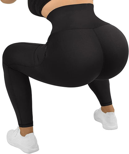 Women Corset High Waisted Leggings with Pockets Tummy Control Body Shaper Yoga Pants