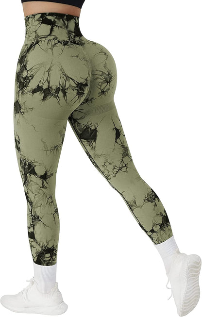 Womens High Waist Tummy Control Leggings Ruched Butt Lift Yoga Pants Workout Tights