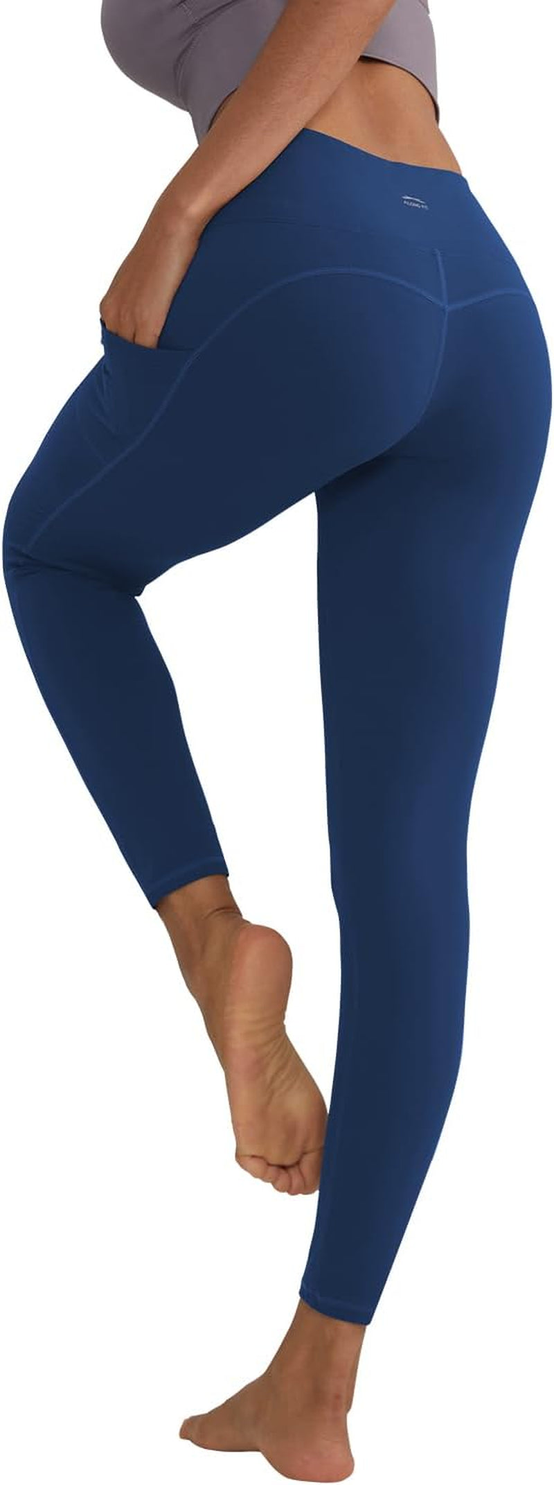 Anti-Nail Leggings for Women, Non-See-Through Yoga Pants with Phone Pockets, Tummy Control Full-Length/Capri Tights
