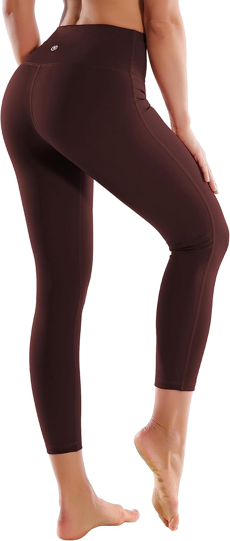 22"/26"/28" Inseam Yoga Pants Inner Pocket Workout Capris Running High Waist Full Length Leggings Tummy Control