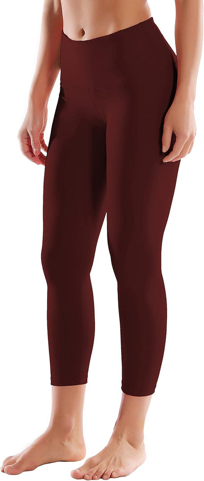 25"/26"/27"/28" Basic/Super High Waist/Embossed Pattern Yoga Pants Running Workout Leggings Tummy Control