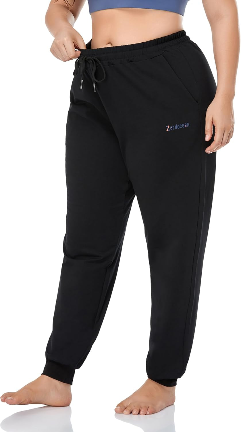 Women'S plus Size Joggers Pants Active Sweatpants Tapered Workout Yoga Lounge Pants with Pockets