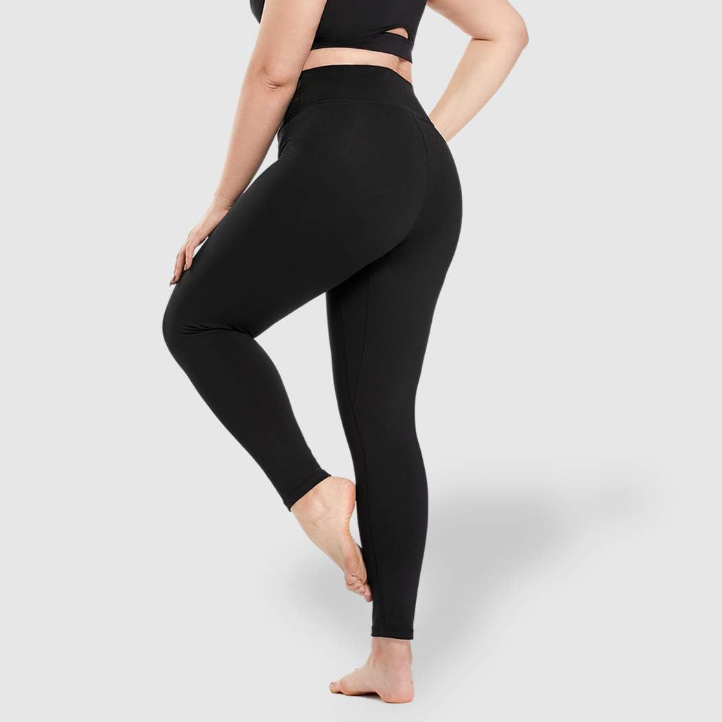 Womens Capri Yoga Pants plus Size Breathable Mesh Splice Tummy Control Best Long Workout Fitness Pants