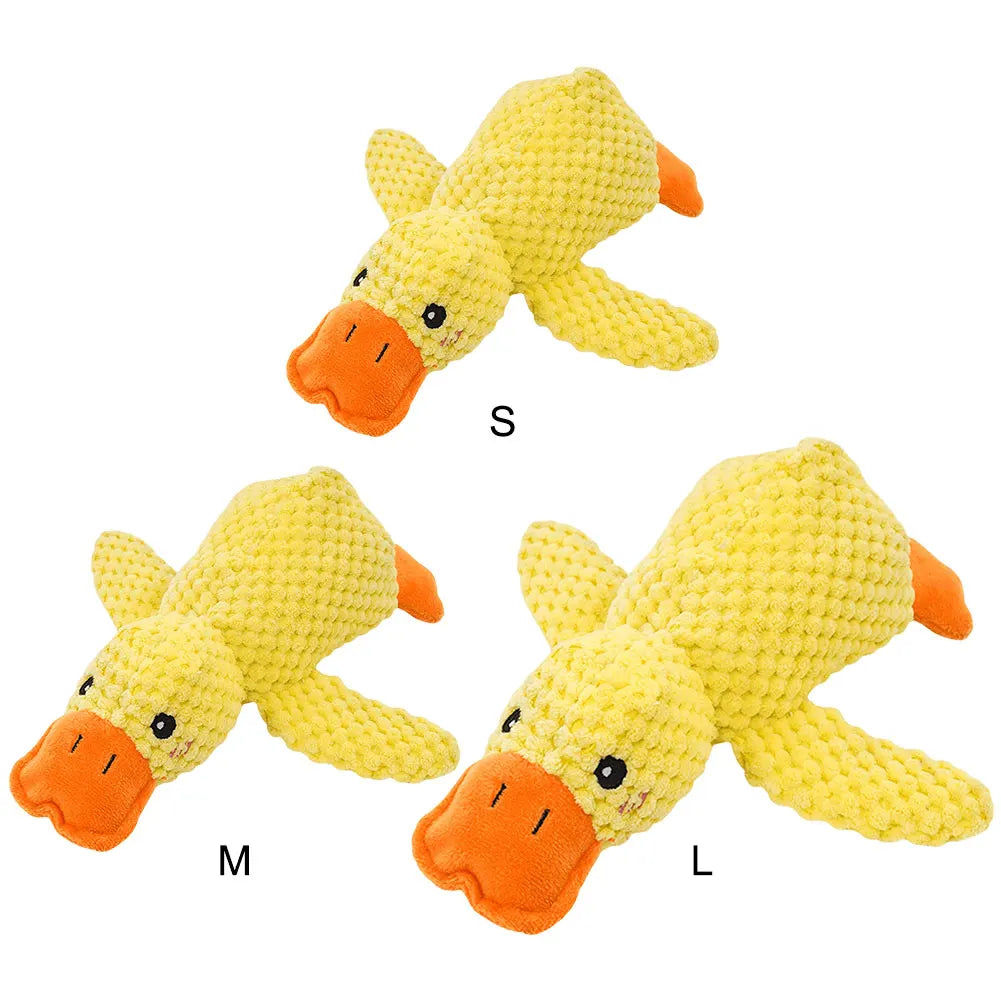 Dog Calming Duck Pet Plush Toy with Quacking Sound Calming Duck Dog Toy Chew Toy Dog Stuffed Animals Chew Toy for Dogs