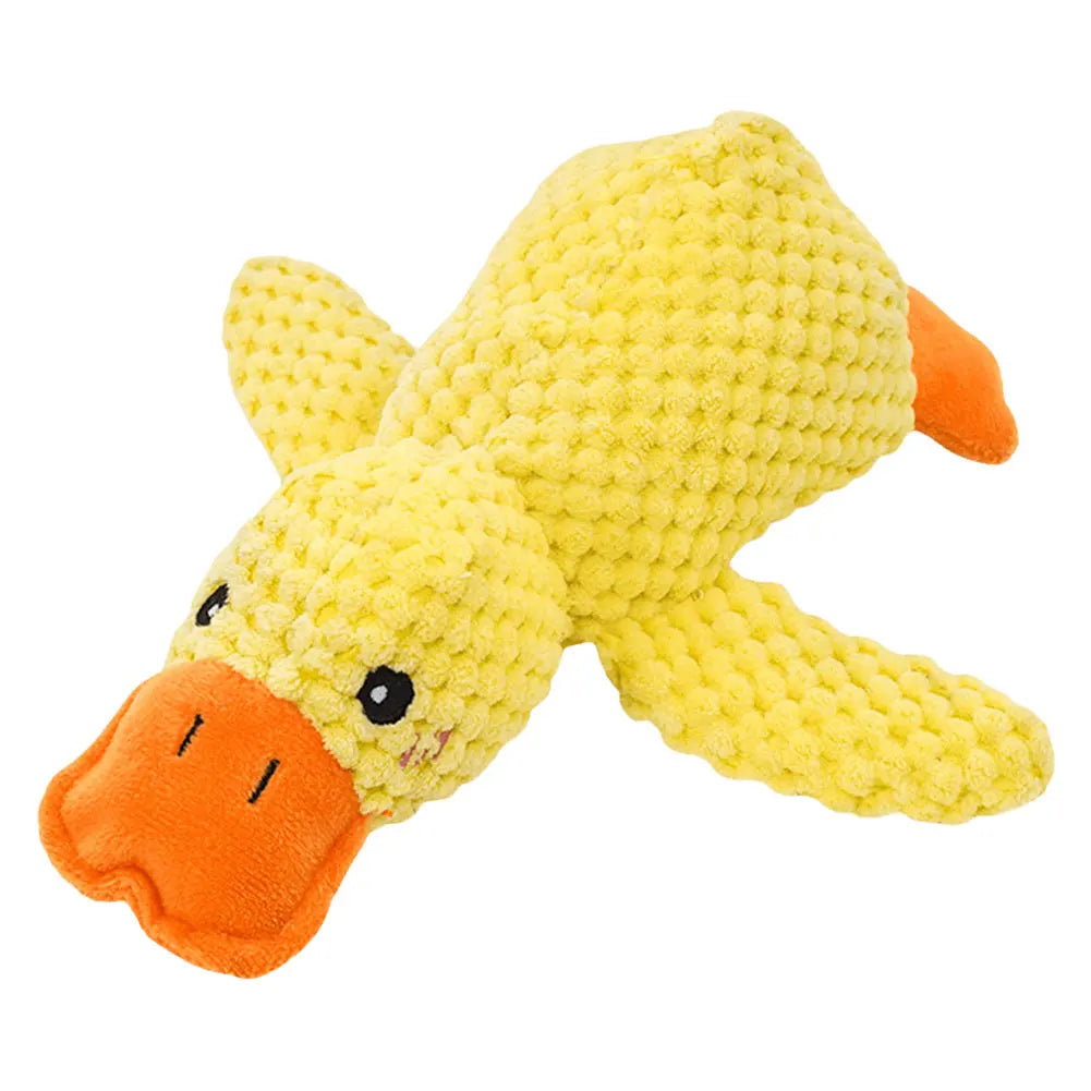 Dog Calming Duck Pet Plush Toy with Quacking Sound Calming Duck Dog Toy Chew Toy Dog Stuffed Animals Chew Toy for Dogs