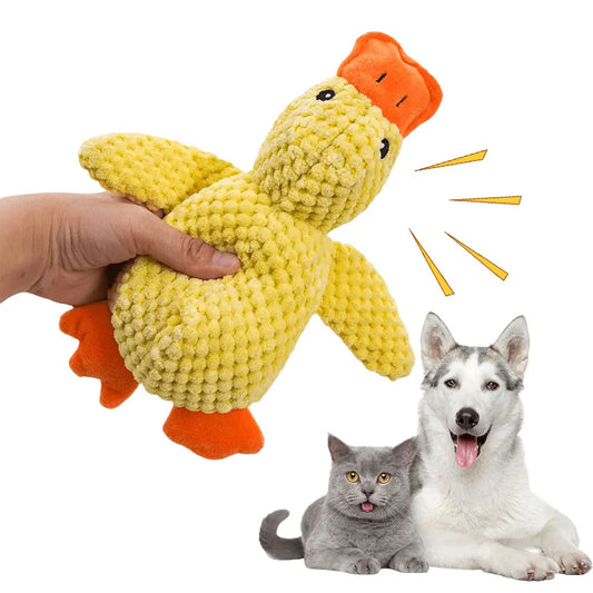 Dog Calming Duck Pet Plush Toy with Quacking Sound Calming Duck Dog Toy Chew Toy Dog Stuffed Animals Chew Toy for Dogs