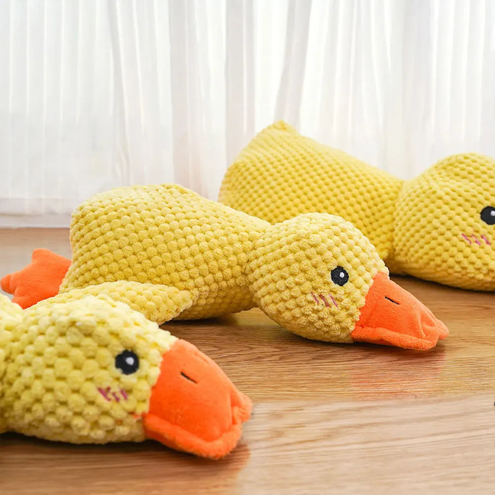 Dog Calming Duck Pet Plush Toy with Quacking Sound Calming Duck Dog Toy Chew Toy Dog Stuffed Animals Chew Toy for Dogs