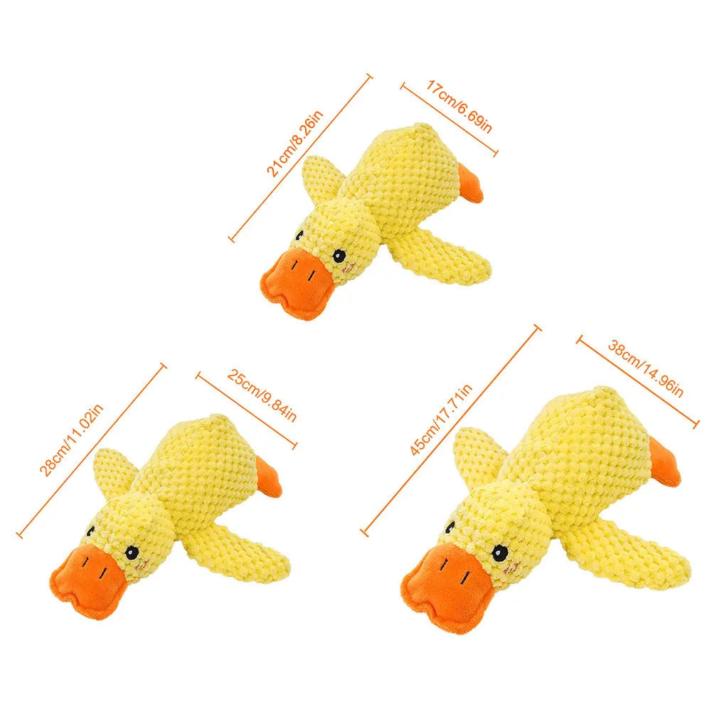 Dog Calming Duck Pet Plush Toy with Quacking Sound Calming Duck Dog Toy Chew Toy Dog Stuffed Animals Chew Toy for Dogs