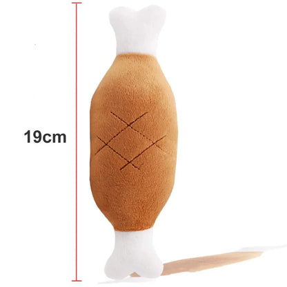 Dog Squeaky Toy Chicken Legs Bone Shape Pet Dog Plush Toy for Small Medium Large Dogs and Cats juguetes para perros