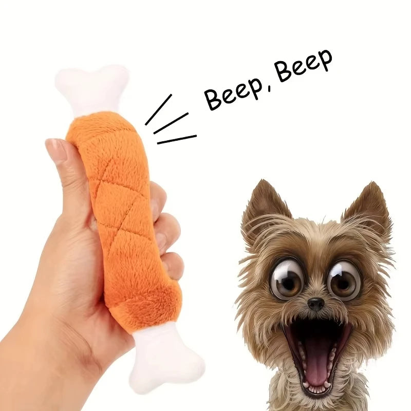Dog Squeaky Toy Chicken Legs Bone Shape Pet Dog Plush Toy for Small Medium Large Dogs and Cats juguetes para perros