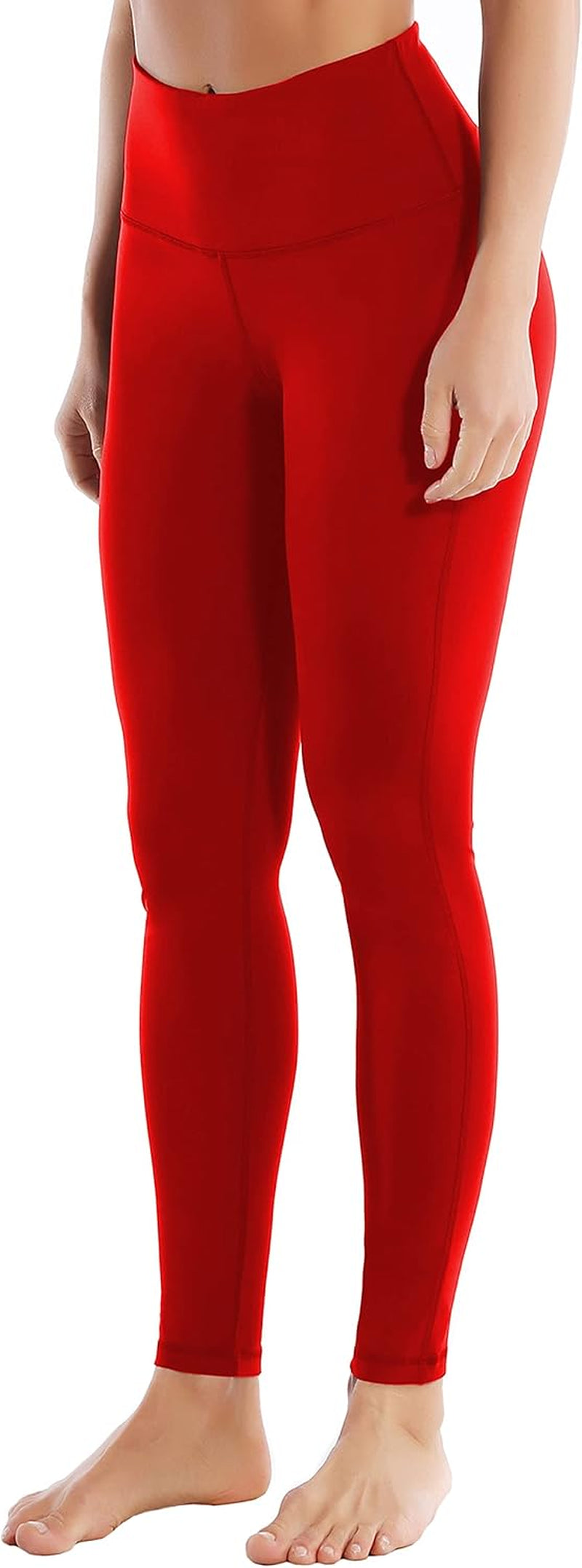 22"/26"/28" Inseam Yoga Pants Inner Pocket Workout Capris Running High Waist Full Length Leggings Tummy Control