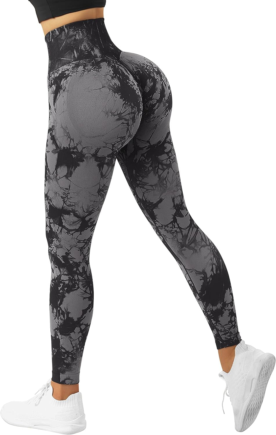 Womens High Waist Tummy Control Leggings Ruched Butt Lift Yoga Pants Workout Tights