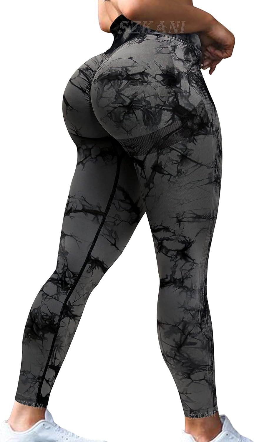 Butt Lifting Leggings for Women Booty High Waisted Workout Yoga Pants Scrunch Butt Gym Seamless Booty Tight