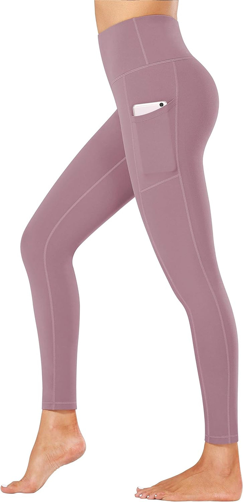 High Waist Yoga Pants, Pocket Yoga Pants Tummy Control Workout Running 4 Way Stretch Yoga Leggings