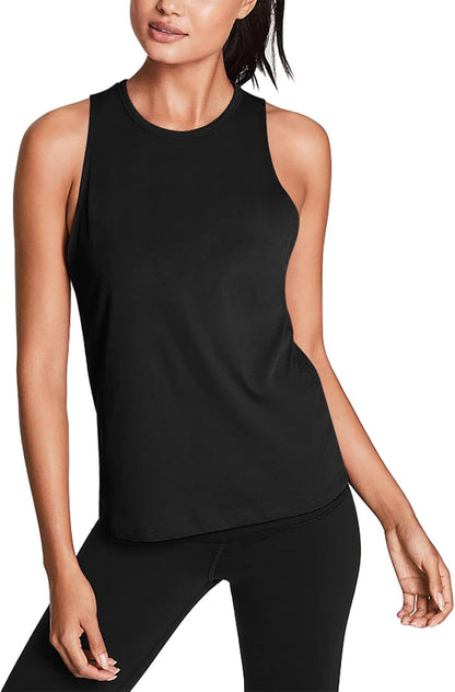 Workout Tops for Women Open Back Yoga Shirts Tank Tops Athletic Tops Gym Workout Clothes