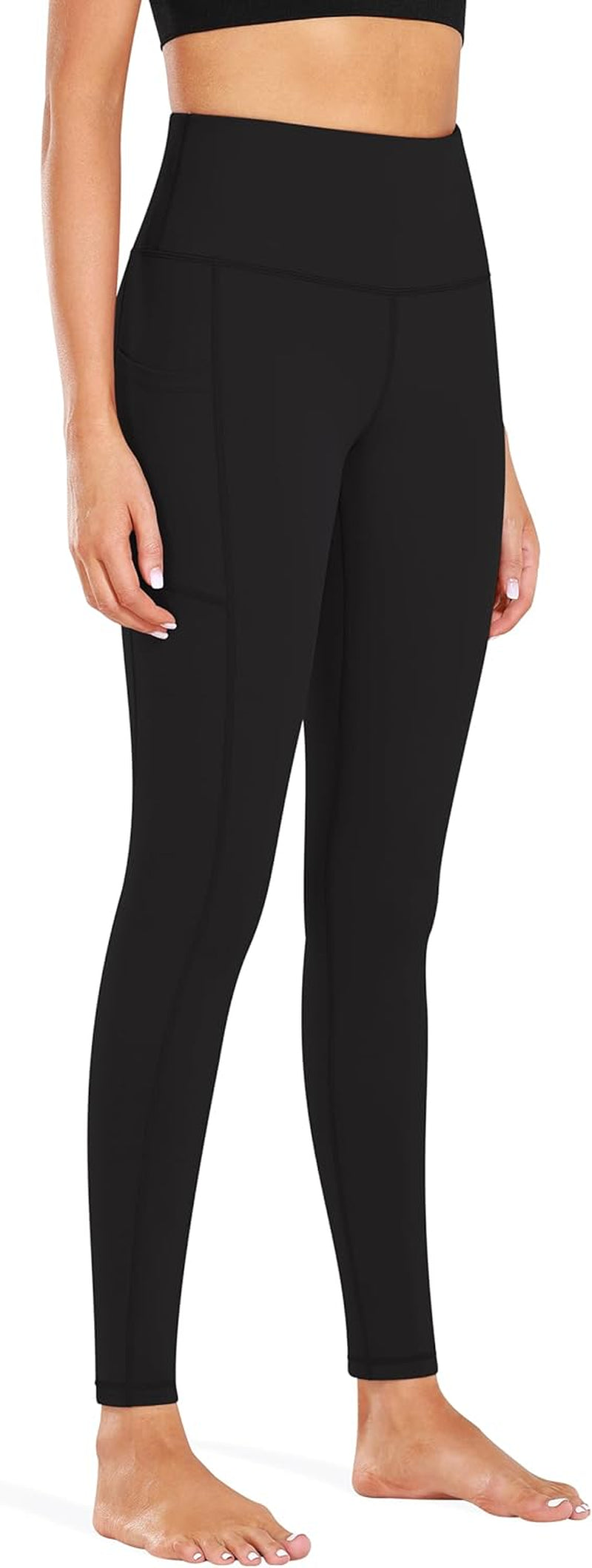 High Waist Yoga Pants, Pocket Yoga Pants Tummy Control Workout Running 4 Way Stretch Yoga Leggings