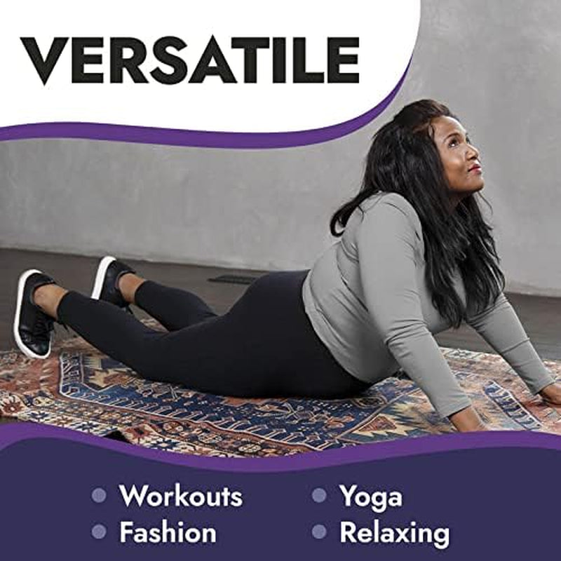 Women'S plus Size Cotton Blend Leggings - 1X-5X, Full Length, Breathable, Yoga, Black, Charcoal, Navy, White