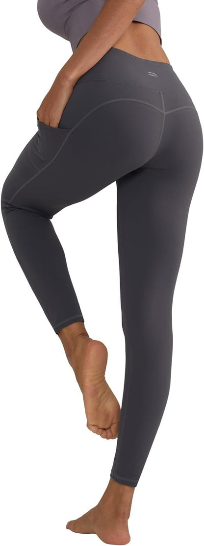 Anti-Nail Leggings for Women, Non-See-Through Yoga Pants with Phone Pockets, Tummy Control Full-Length/Capri Tights